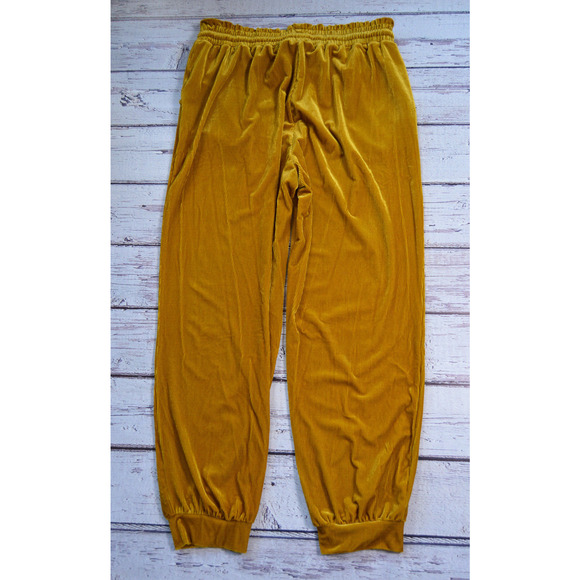 Golden Ribbed Jogger Pants UnBranded Size XL New without Tags - Picture 4 of 11